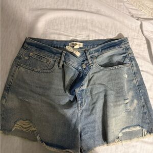 Madewell Light Blue Distressed Jean Shorts